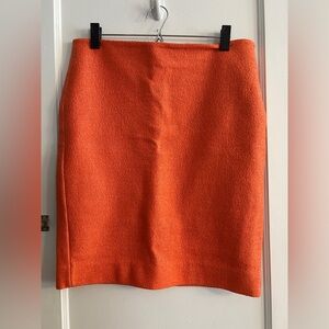 COS Orange Pencil Skirt Knee-Length Work